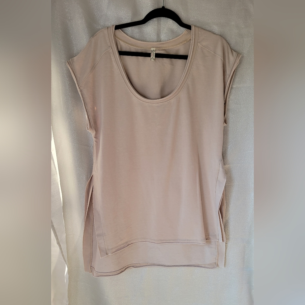 Free People Intimately Short Sleeve Shirt Lounge Sleepwear Light Gray
